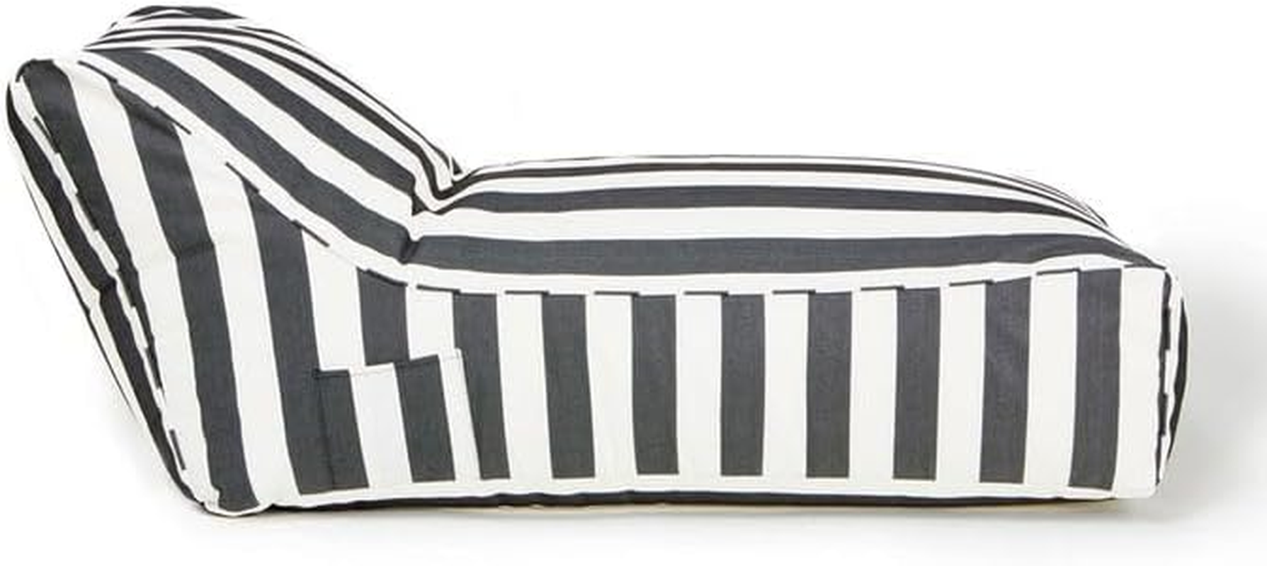 Billy Fresh Laid Back Outdoor Beanbag, 120 Cm Length X 65 Cm Width X 60 Cm Height, Black/White image number 2