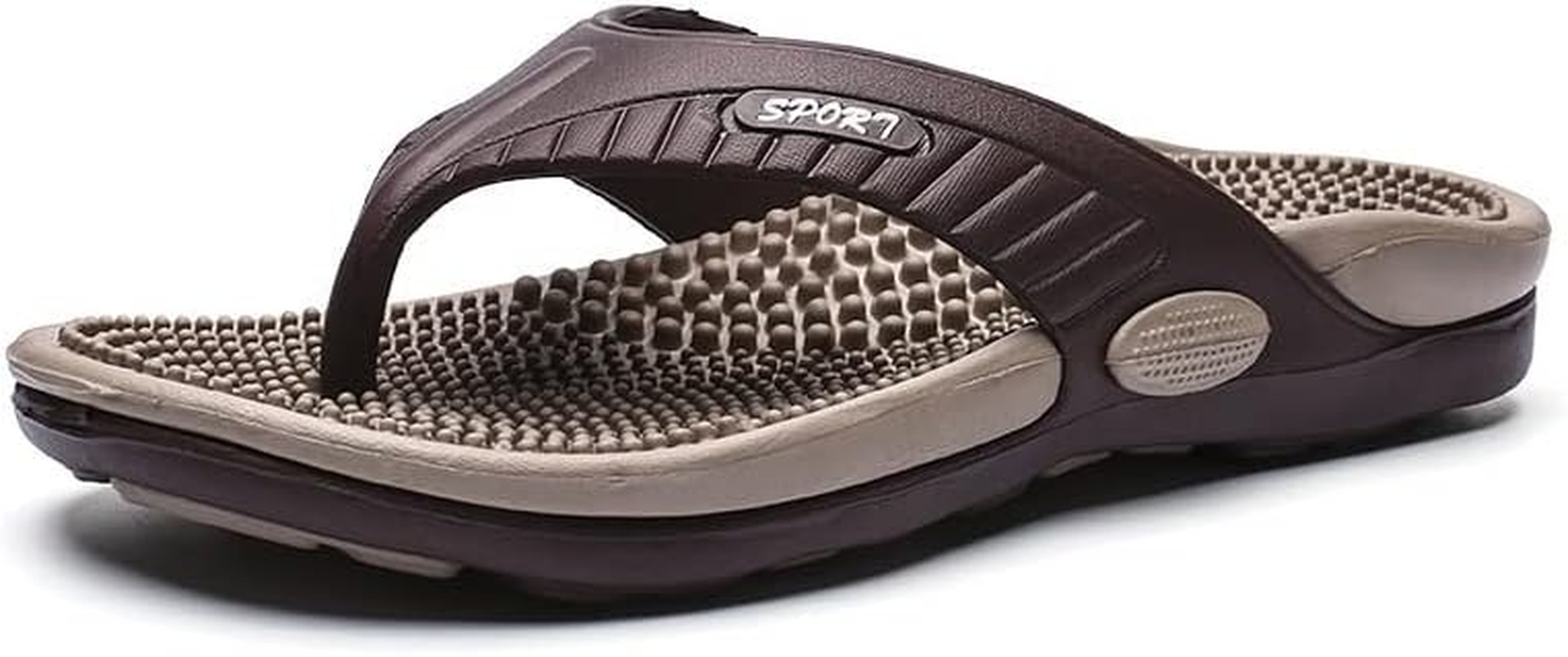 DSLED Massage Flip Flops for Men & Women, Arch Support Summer Breathable Beach Shoes, Acupressure Sandals, Relief Plantar Fasciitis Heel Arch Arthritis Pain