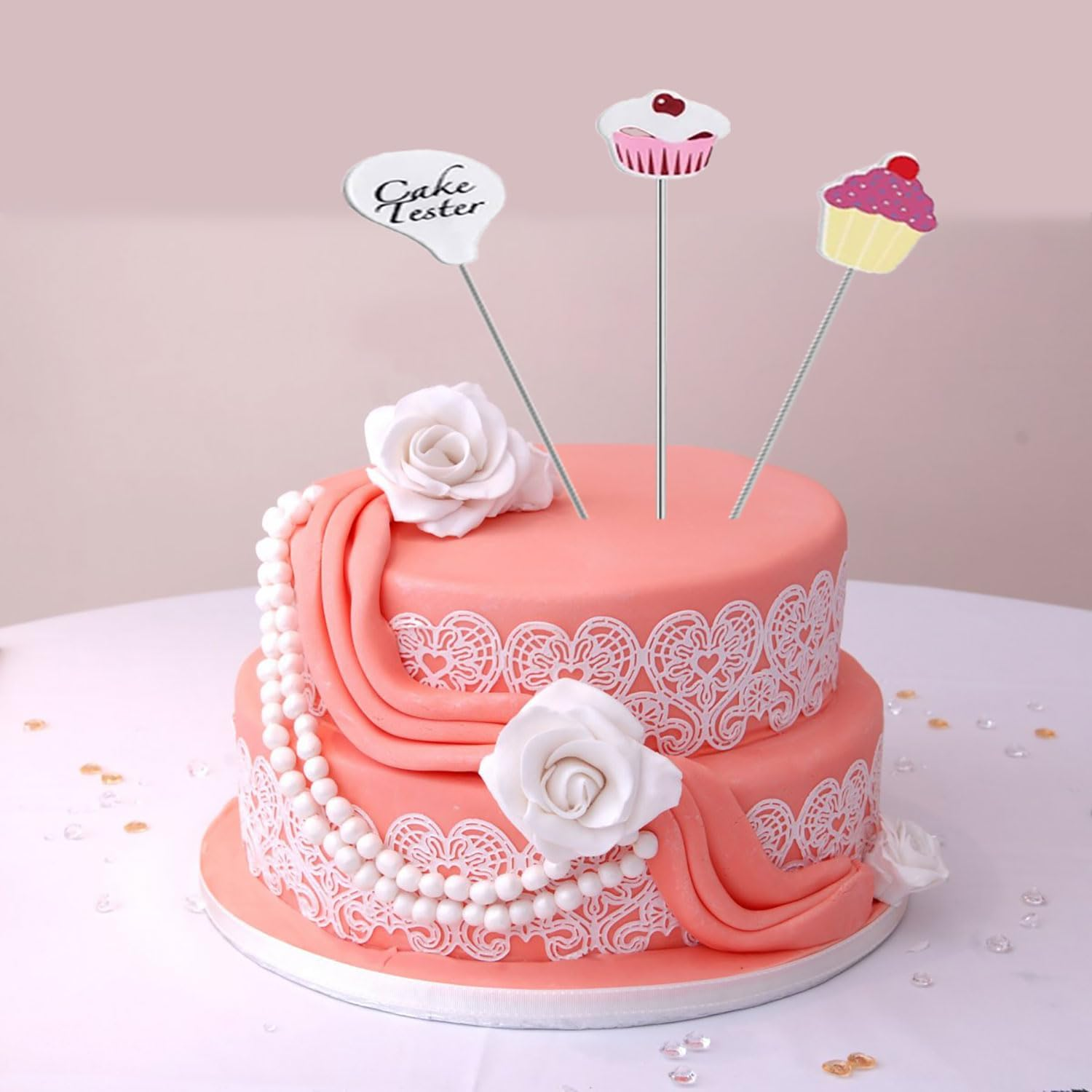 Yqkangzhu 3Pcs Cake Tester Needle, Cake Testing Probe, Reusable Cake Tester, Stainless Steel Cake Testing Needles, Practical Cake Tester Skewer Needles, Metal Cake Testing Stick Pin for Bakery Tools image number 1