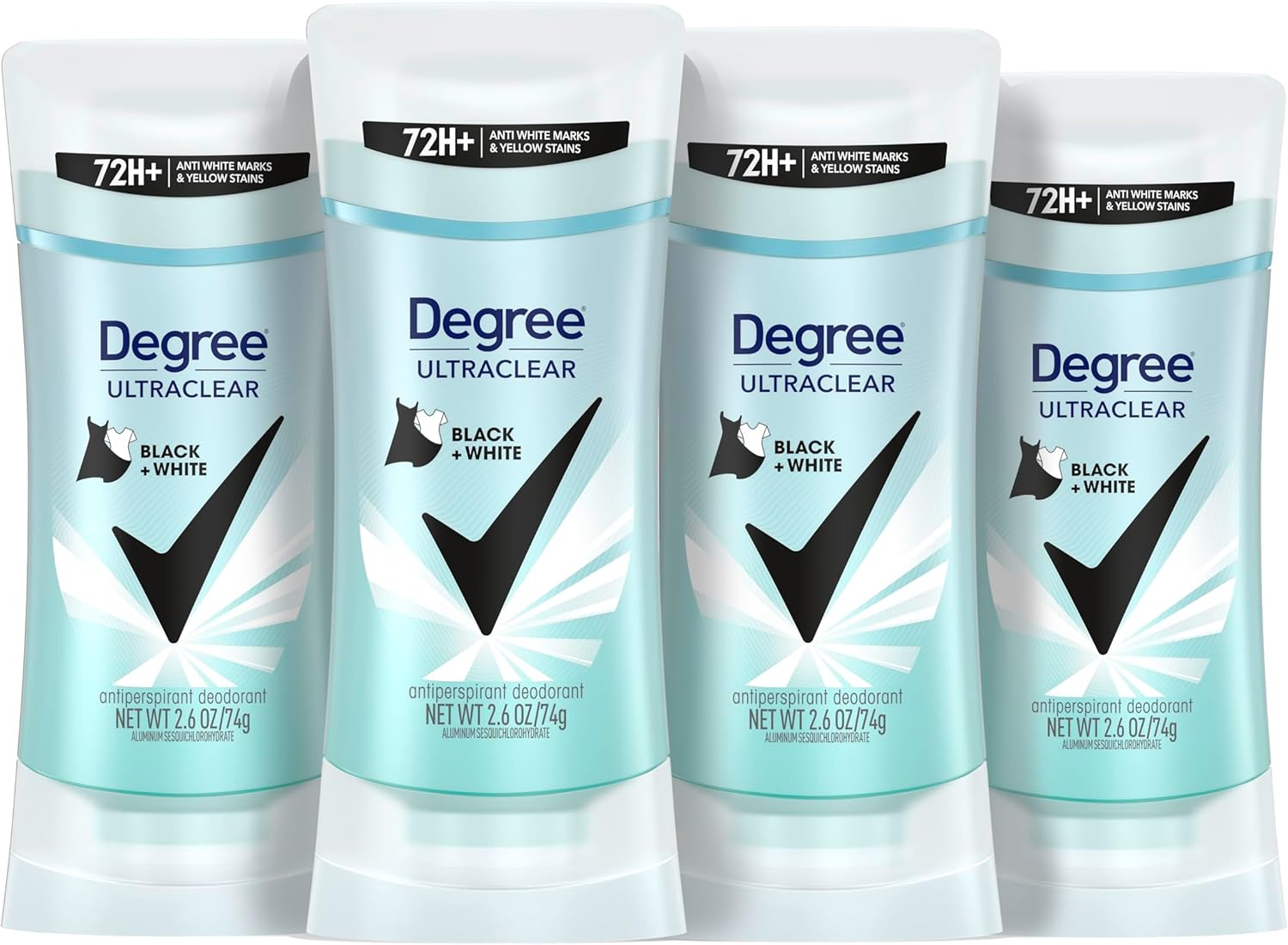 Degree Antiperspirant Deodorant, Black + White 80Ml, 4 Count image number 1