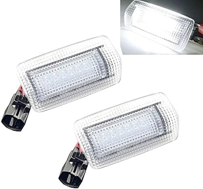 Full LED Side Door Panel Courtesy Warning Light Lamp Assembly Replacement for Toyota 4Runner Avalon Camry Prius Sienna Tundra Lexus ES GS GX IS RC LX - 6000K Diamond (Red+White)