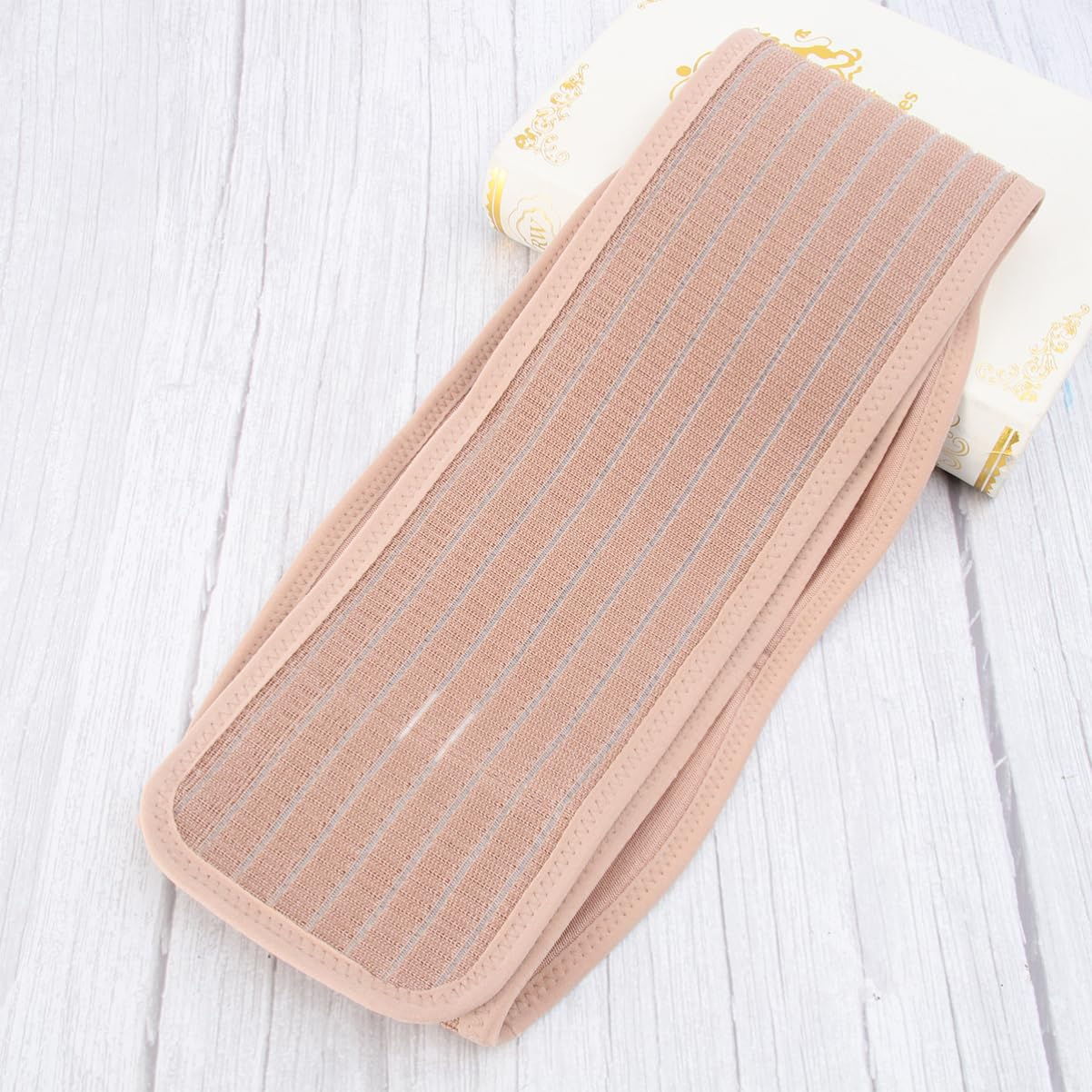 Pregnancy Support Belt for Women Breathable Abdomen Support Band Beige Free Size Waist Care Belt for Maternity Comfort image number 4
