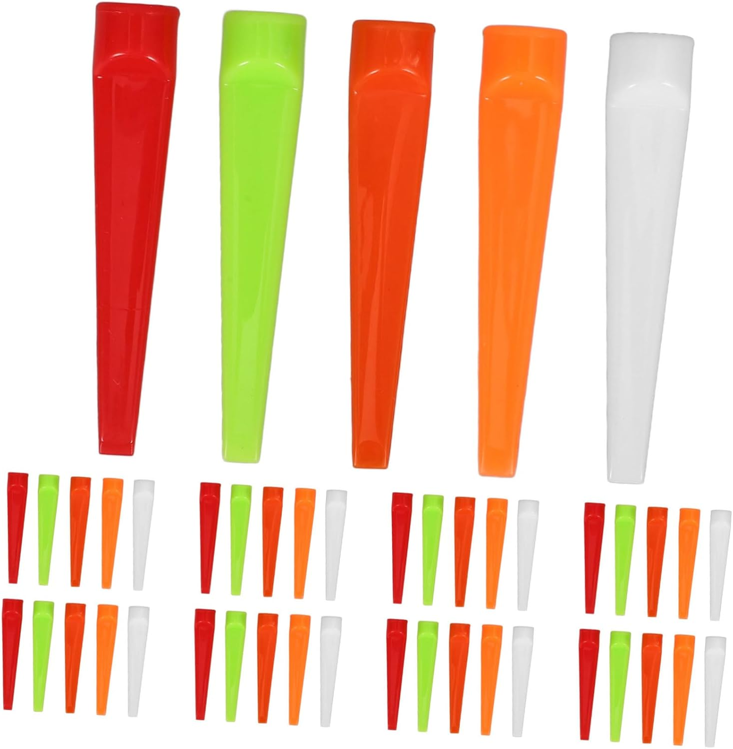 OHPHCALL 50Pcs Unbreakable Plastic Golf Tees Flat Training Equipment Accessories Colors Lightweight for Training image number 4