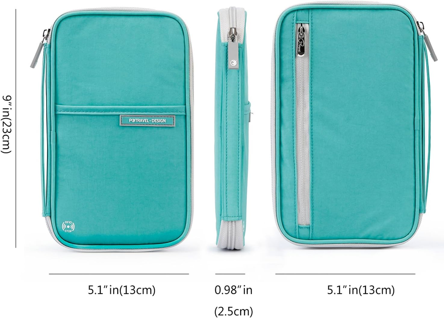 MAOORTY RFID Family Passport Holder Travel Wallet Waterproof Holiday Document Organiser for Credit ID Cards Boarding Passes Flight Tickets Cash Travel Accessories image number 3