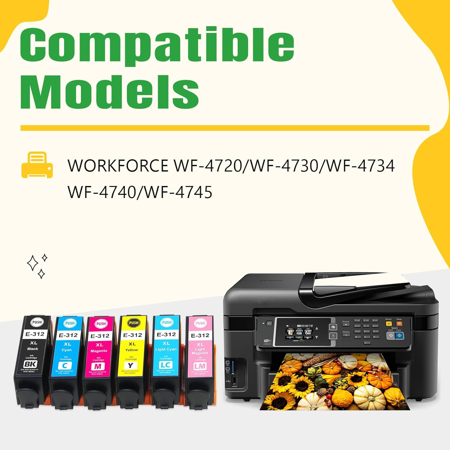 Artitech 312XL 312 XL Ink Cartridges Compatible for Epson 312 XL Replacement for Epson XP-8500 XP-15000 Printer (1B 1C 1M 1Y 1LC 1LM) image number 6