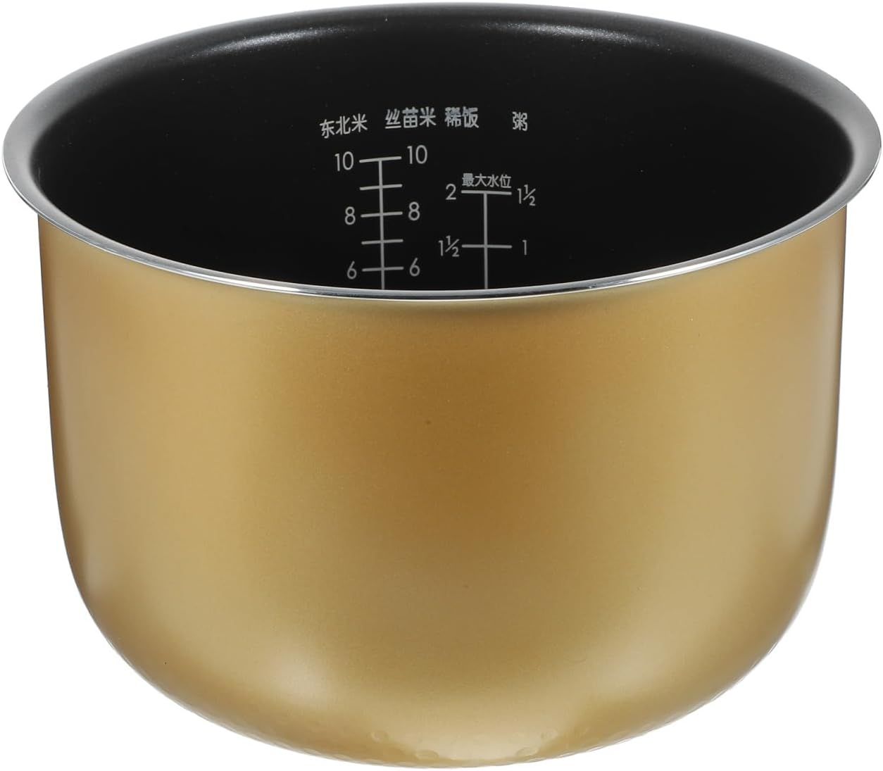 Amosfun Rice Cooker Inner Pot Replacement 5L Aluminium Alloy Non-Stick Coating Universal Compatible with Midea Electric Rice Cooker 14.8 Cm High Kitchen Accessories image number 4