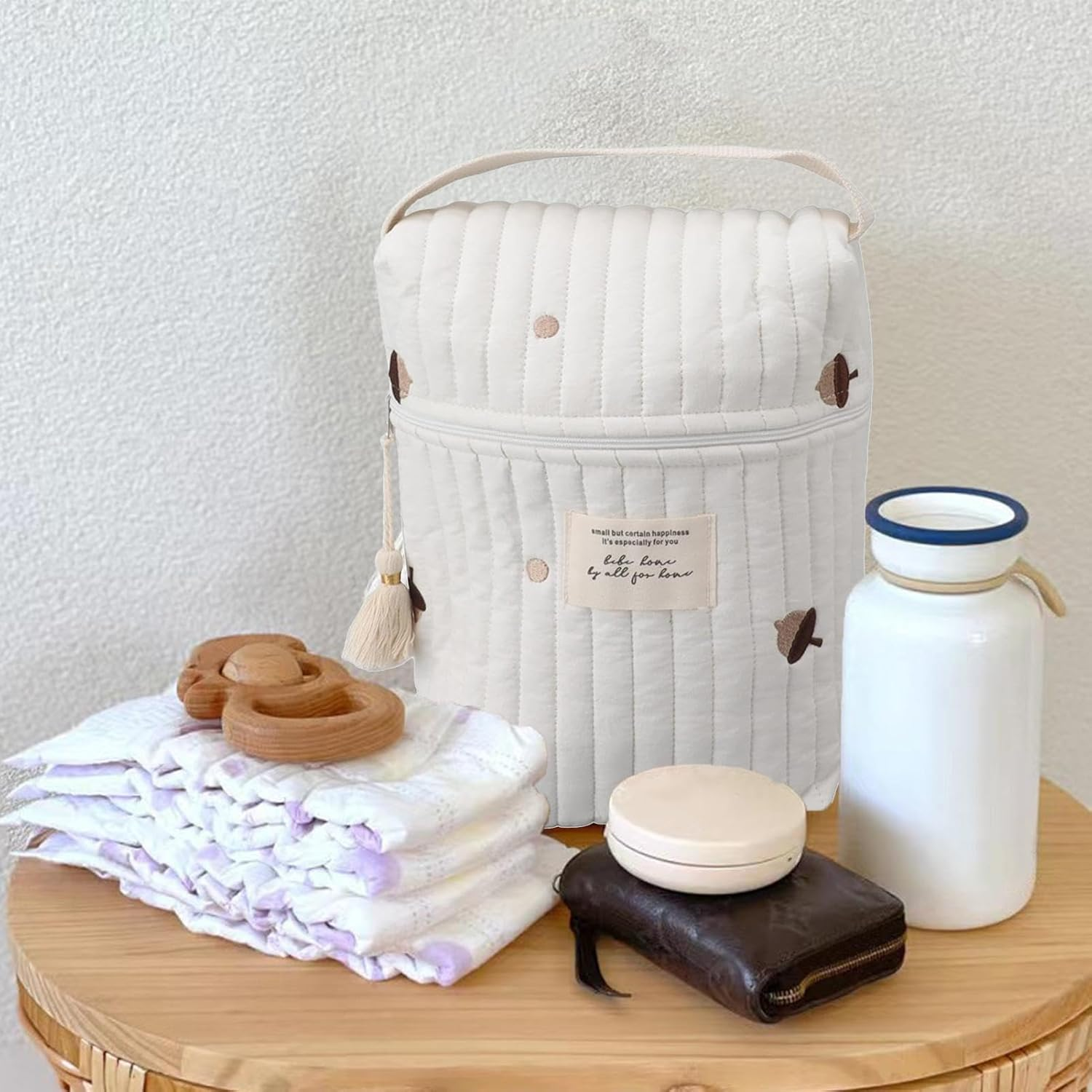 Diaper Organizing Pouches, Cartoon Pacifier Bag, Quilted Baby Organizer, Soft Bottle Storage Bag, Cute Wipes Organizer, Baby Storage Pouches, Feeding Bottle Bag, Travel Diaper Pouches, Baby Pa, - Pinecone image number 2