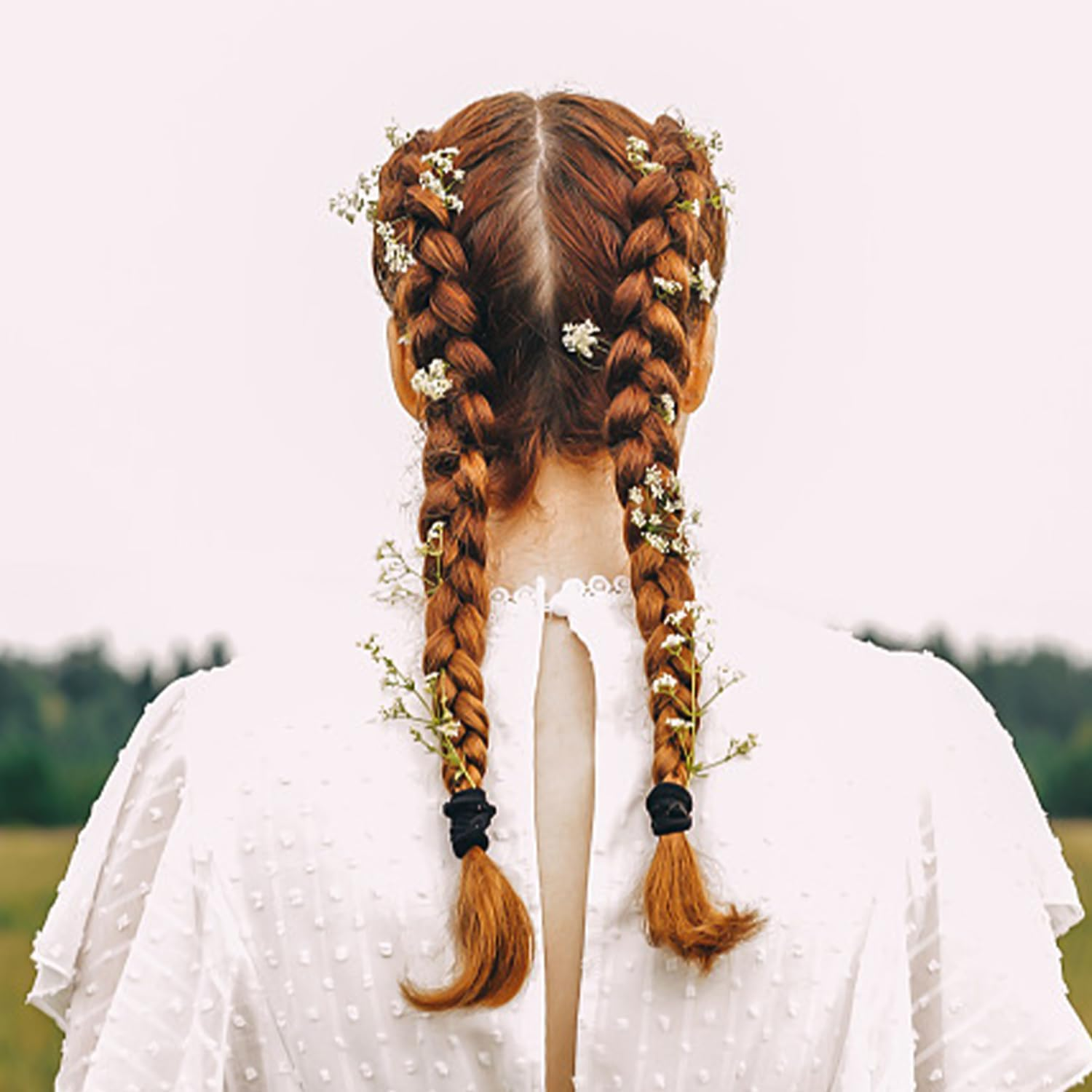 Pack of 15 Hair Ropes, Simple Elastic Hair Band, Ponytail Fix Rope, All Same Braided Hair Accessories, Hair Wrapping Tools for Girls