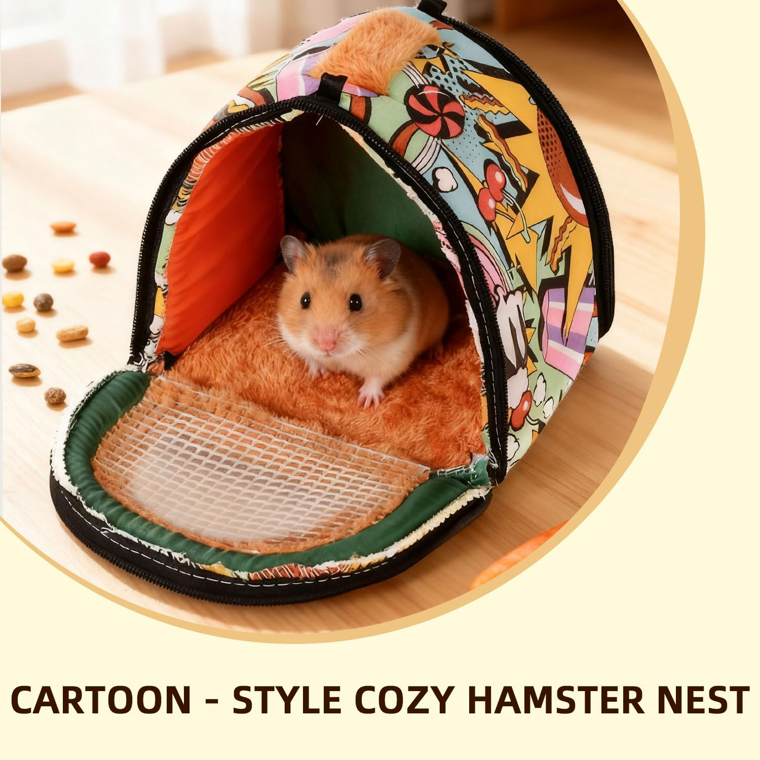 Small Animal Carrier Bag - Handheld/Adjustable Shoulder Strap Pet Carrier, Portable Foldable for Travel, Vet Visits, Daily Outings (Guinea Pigs, Rabbits, Hamsters & Small Pets) image number 2