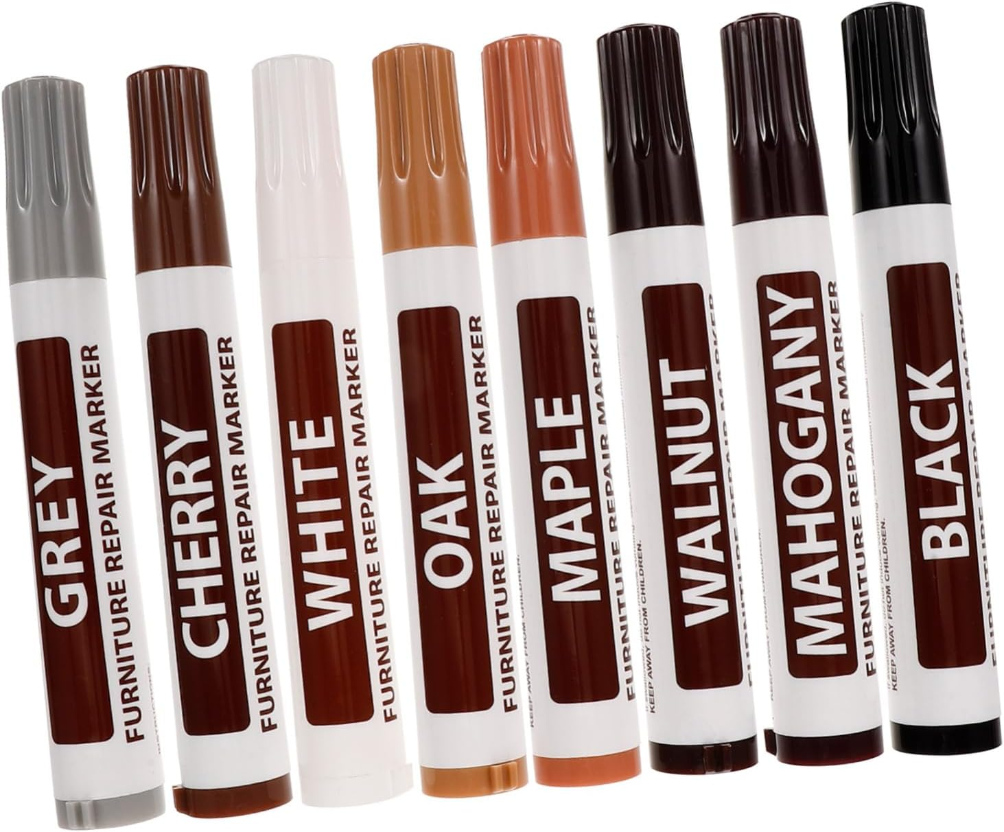 WOONEKY 8Pcs Multi-Function Furniture Repair Markers -Up Pens for Scratches Dents and Scuffs Floors Versatile Colors for Home Repair