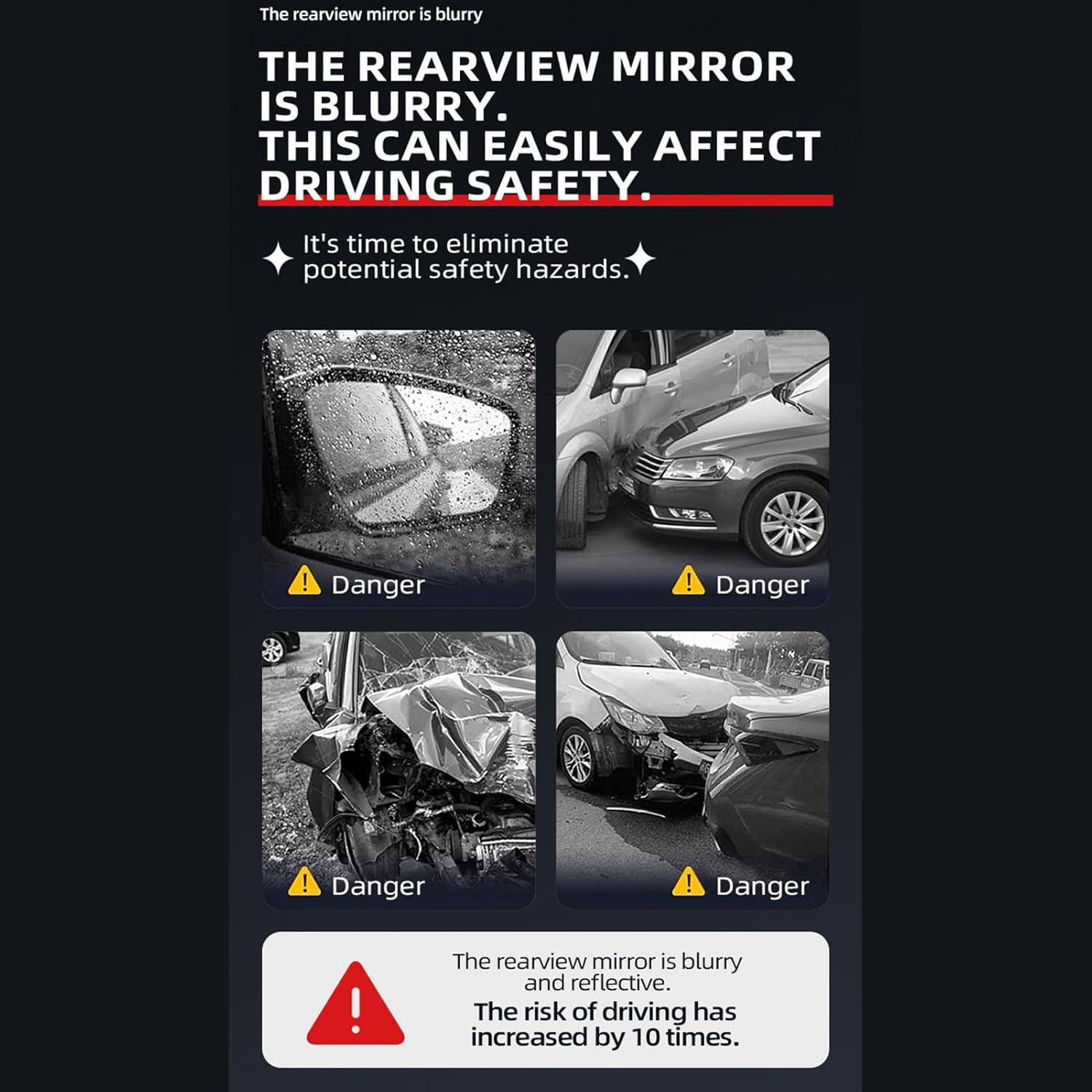 Glass Cleaning Board - Automotive Exterior Cleaner | Hydrophobic Glass Window Cleaner for Windshield SUV Truck Sedan Morning Foggy Weather Daily Care Rainy Driving