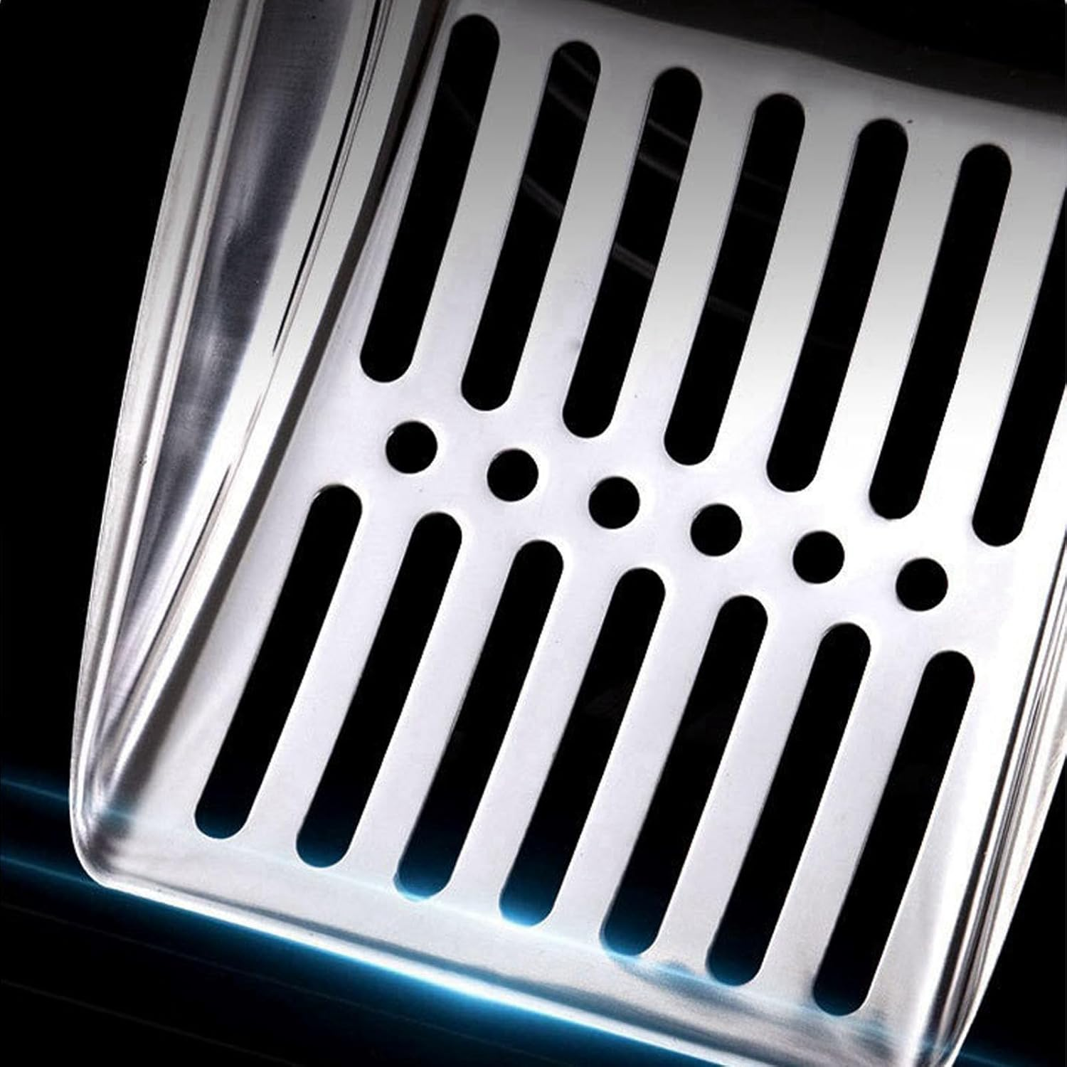 Cat Litter Scoop，Stainless Steel Scooper，Long Handle，Easy to Clean (Black)