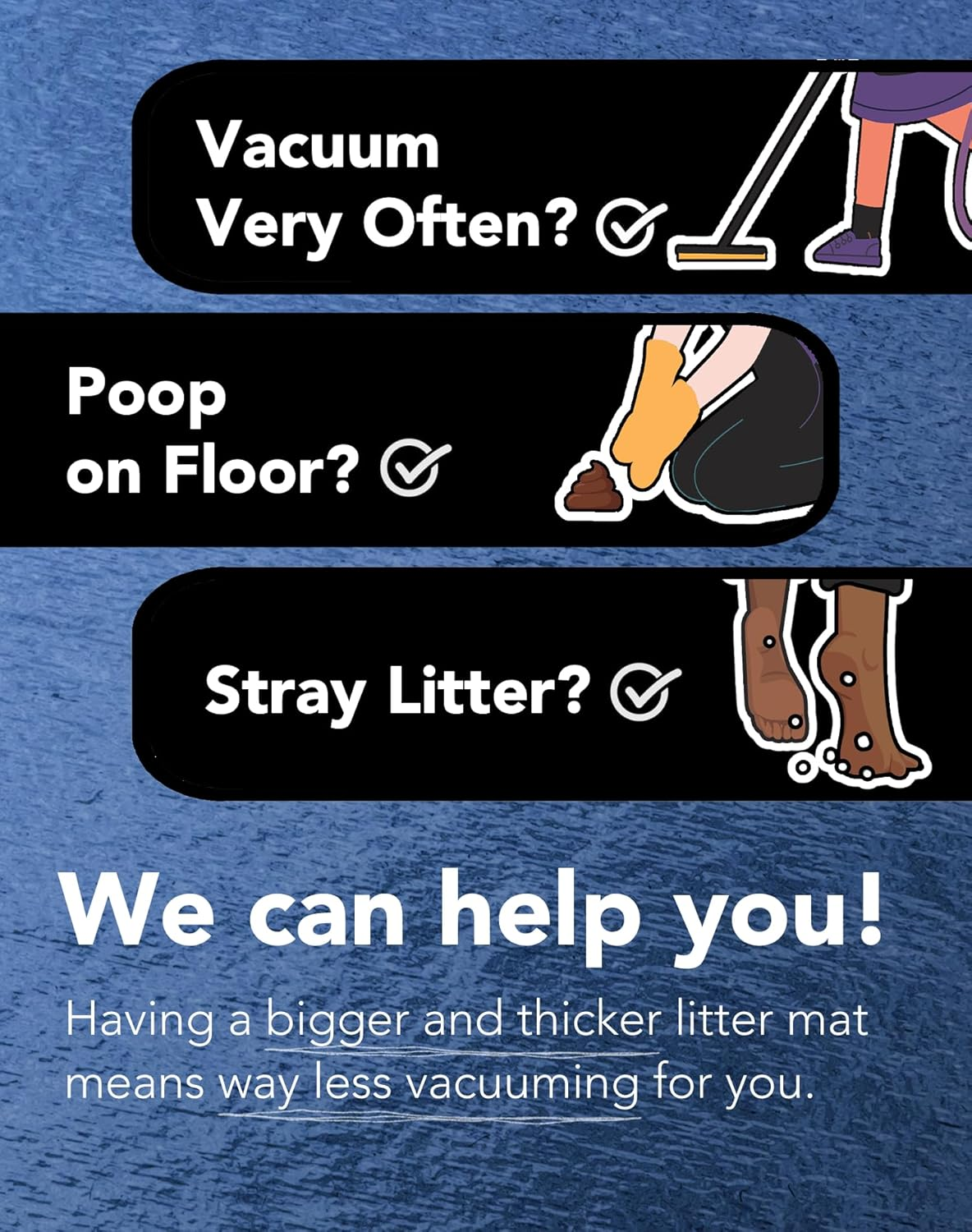 Lukamoo&reg; Cute Cat Litter Mat (32&rsquo;&rsquo;X24&rsquo;&rsquo;), Extra-Large/Xl, for Kitty Litter & Cute Cat Litter Box, Cat Accessories for Indoor Cats (Brown Tabby, Rectangular) image number 5