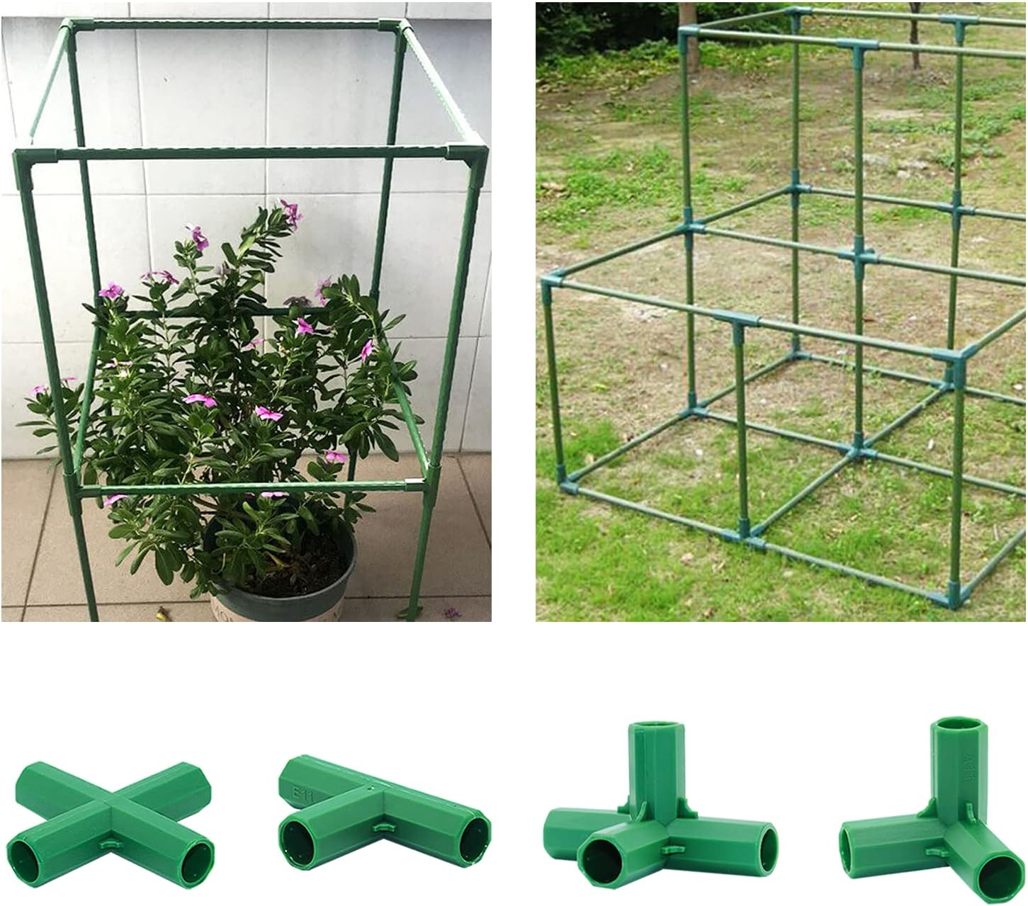 20PCS Fitting 11MM 4 Types Stable Support Heavy Duty Greenhouse Frame Building Connector Suitable for Grape Trellis Sunscreen Shed Gardening image number 5