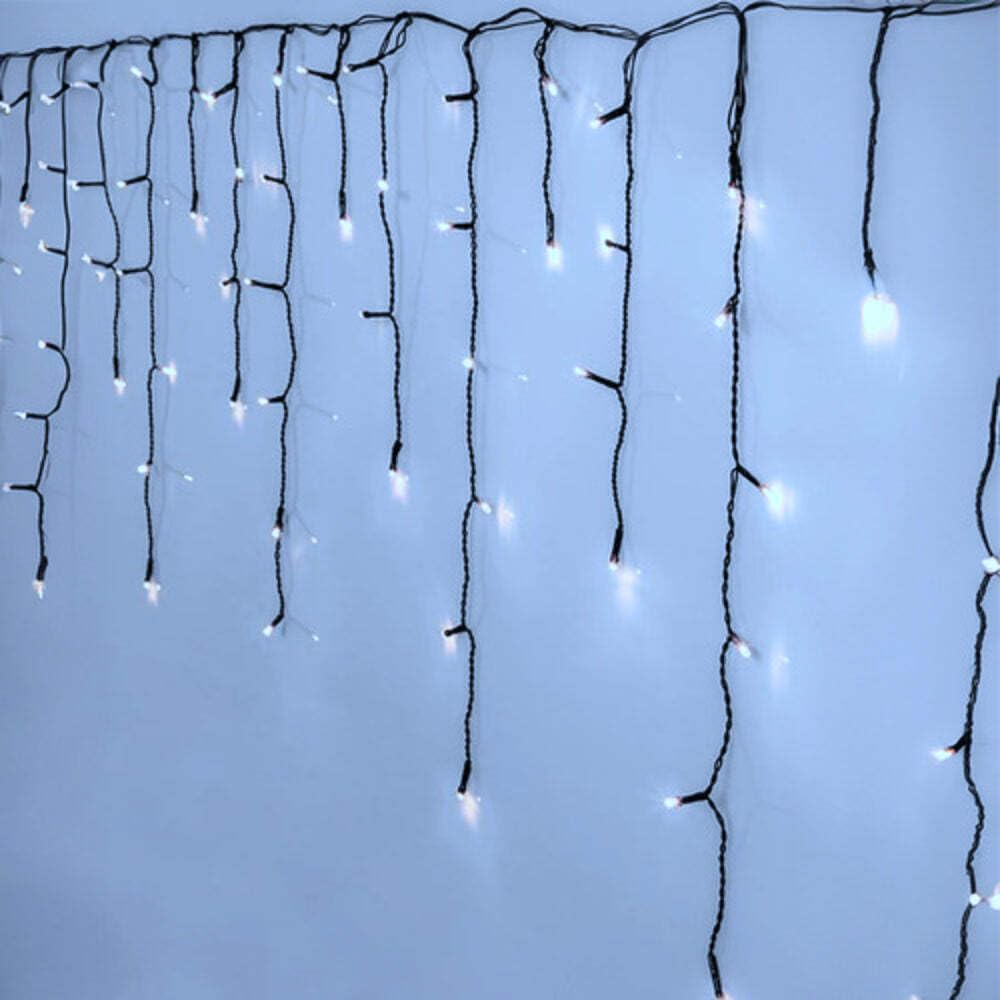 Solar Powered LED Icicle String Lights Christmas Decoration 8 Functions Animations