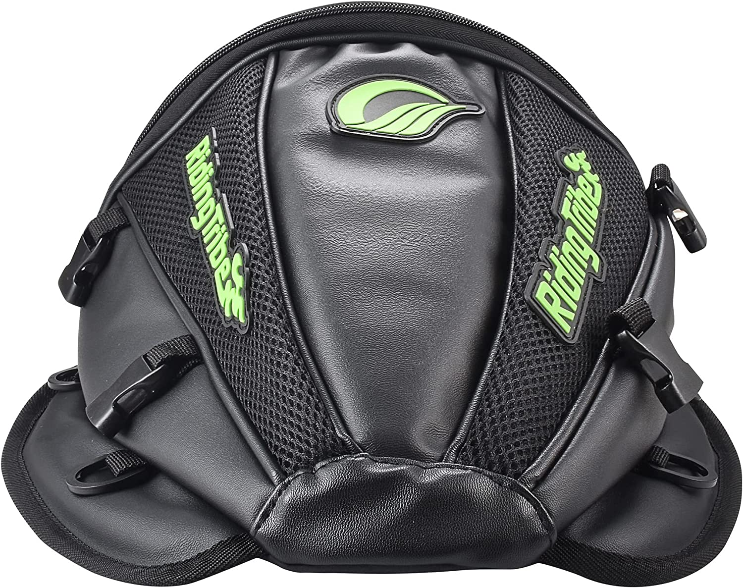 Katur Motorcycle Backseat Tank Bag Multifunctional Waterproof PU Leather Storage Saddle Bag Motorbike Rear Seat Super Light Tail Accessories Bags -Black