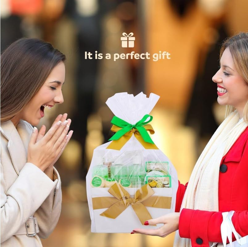 Bath Gift Basket for Women - Frankincense & Myrrh Aromatherapy Home Spa Bath Gift Set for Women & Men! Purelis Spa Basket for Him & Her. Bath & Body Gift Basket Organic & Natural Gift Set. Best Gift! image number 4