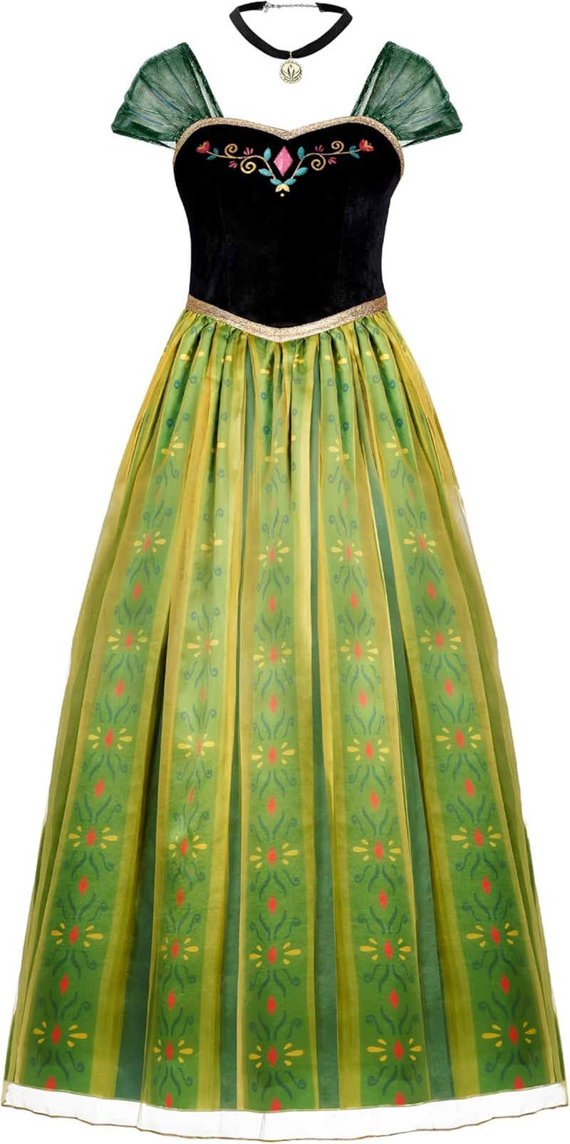 Spooktacular Creations Adult Princess Costume, Halloween Women Coronation Dress Costume, Green Princess Dress image number 4