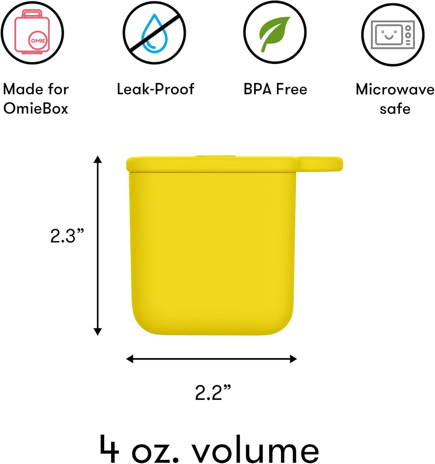 Omie Omiedip Silicone Dip Containers Set 2 - Yellow/Red
