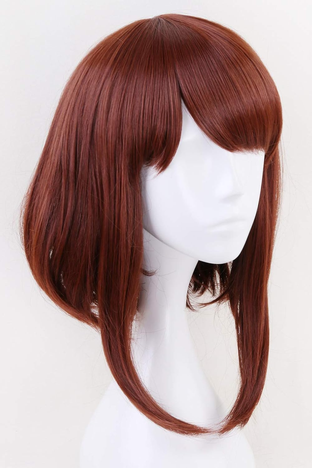 Topcosplay Wig Cosplay Wig Anime Short Wig Green Black for Halloween, Costume, Carnival, Fancy Dress (Brown)