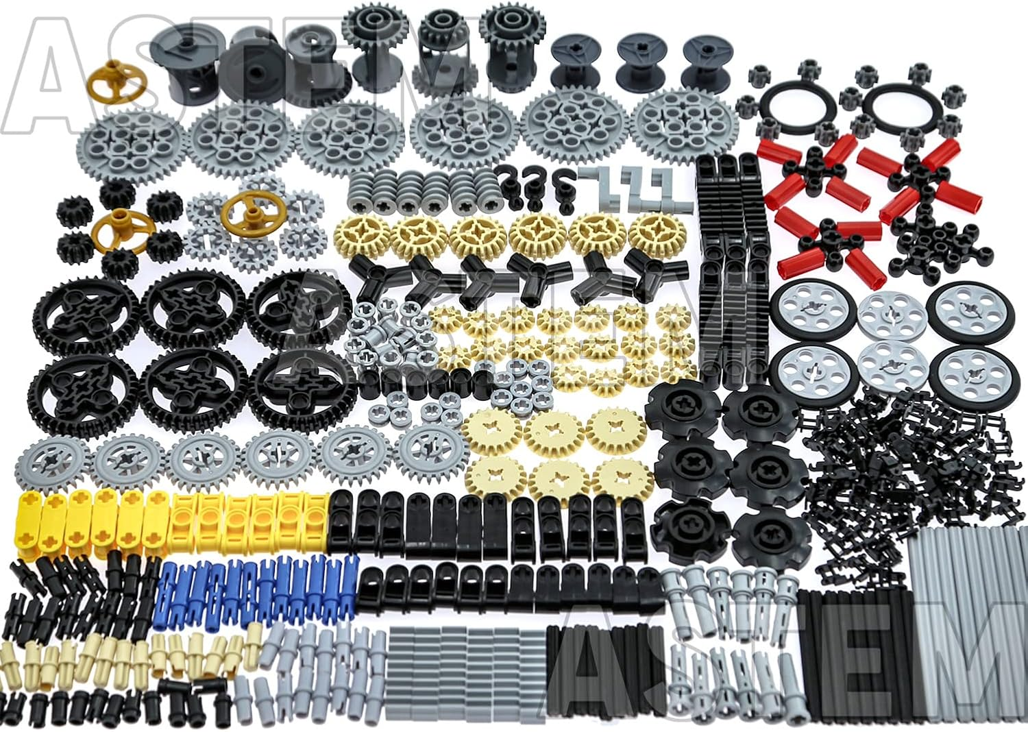 398 Technic Parts Group EV3 Replacement Building Block Parts Regular-Sized Mechanical Parts Include Gear,Axle,Tooth Gear. image number 3