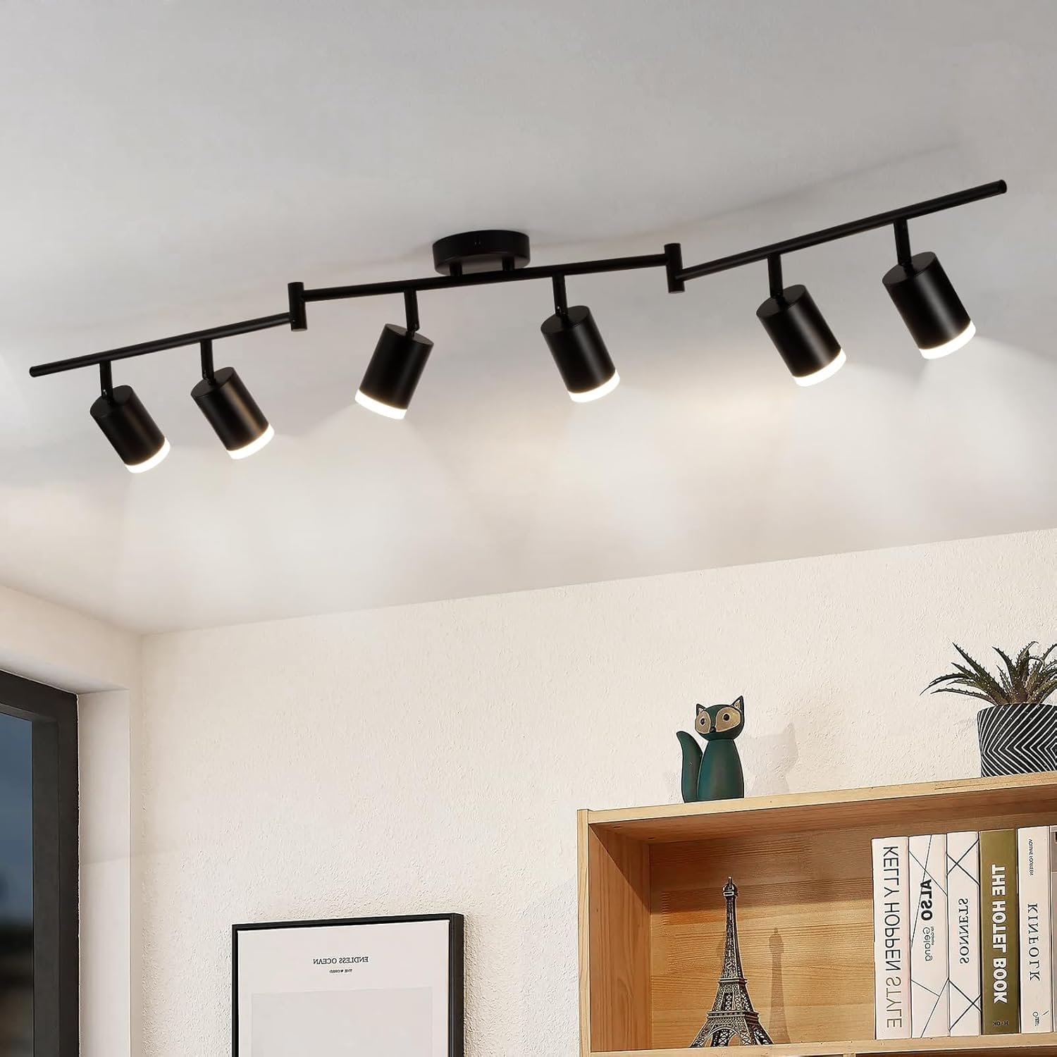 Gr4Tec Ceiling Spotlight LED 6 Bulbs, Modern LED Ceiling Light Spotlight Black, Ceiling Light Spot Swivelling, Metal Ceiling Spotlight GU10 for Hallway, Kitchen, Bedroom, Living Room (Bulb Not image number 6