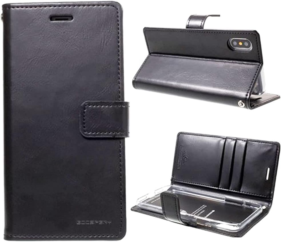 Mercury Goospery Blue Moon Diary Wallet Case for Iphone 11 (6.1") - Black image number 1