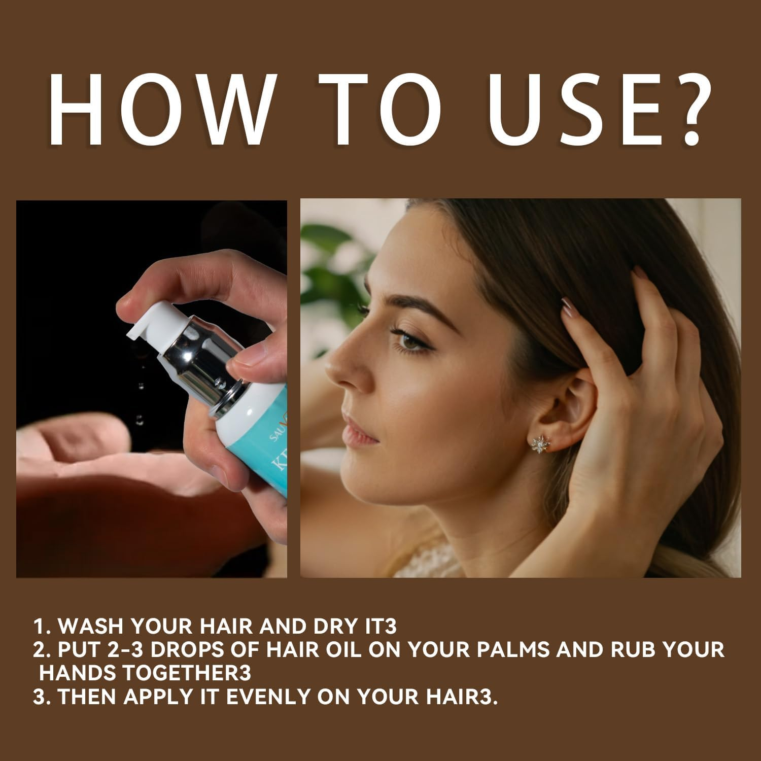 Keratin Hair Oil, Anti-Frizz Treatment, Nourishing Smooth Hair Care with Collagen image number 4