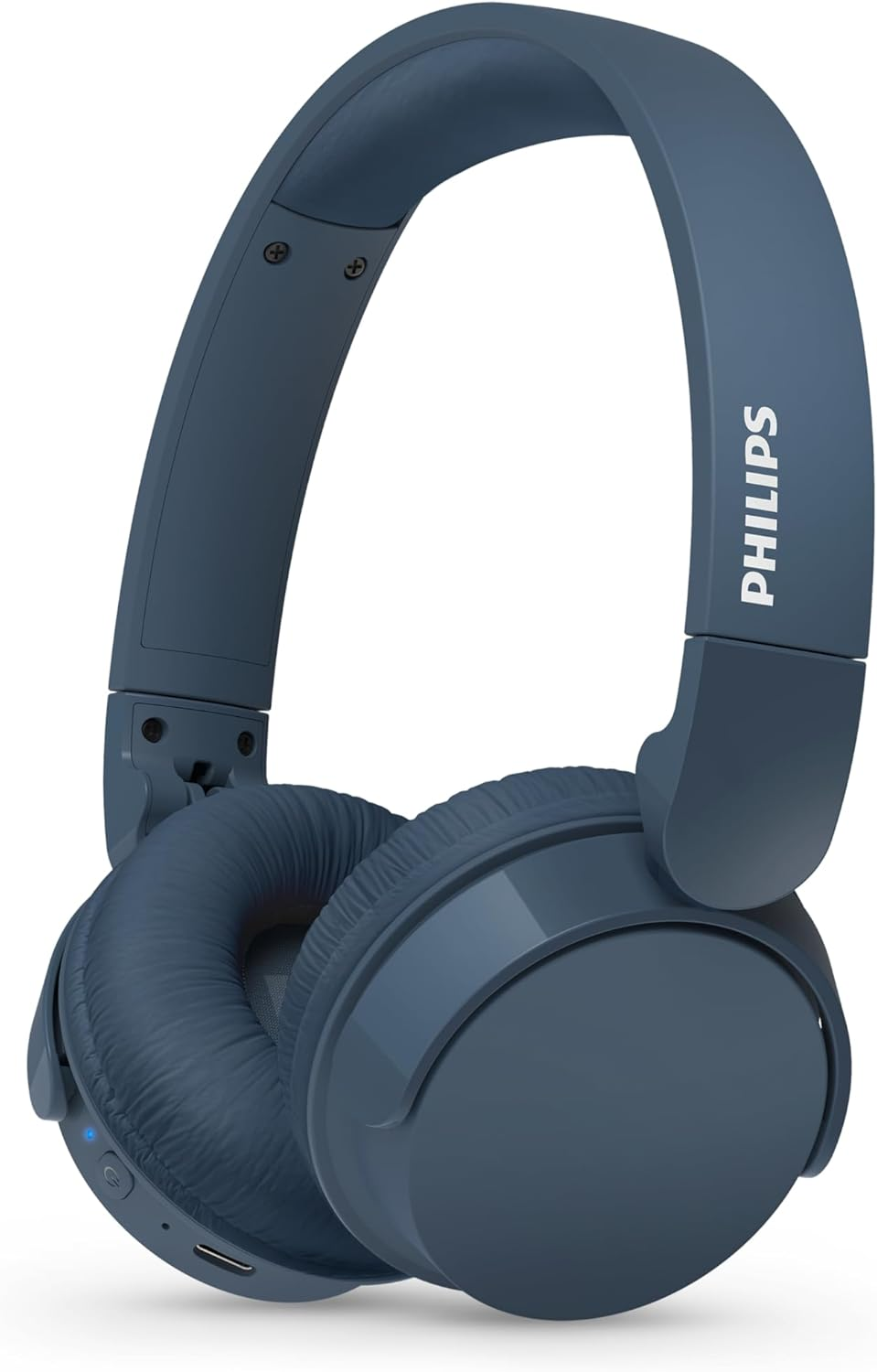 Philips TAH4209BL Lightweight On-Ear Wireless Bluetooth Headphones with Passive Noise Isolation - 55 Hours Playtime, Clear Calls, Dynamic Bass, 2 Hours USB-C Charging - Blue