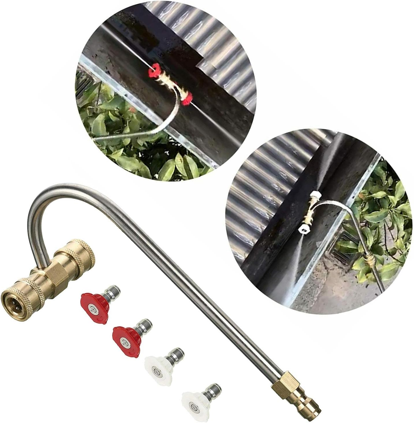 Perfeclan Tool Curve Pressure Washer Gutter Cleaning Attachment For image number 1