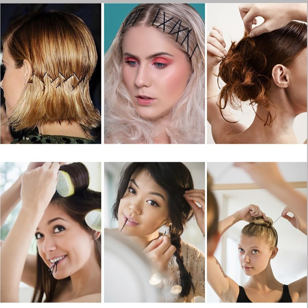 Black Bobby Pins Set, 4 Cards 192 Pcs, Small Mini Hair Styling, Secure Hold for Women and Girls, Perfect for Updos, Buns, and Flyaways image number 2