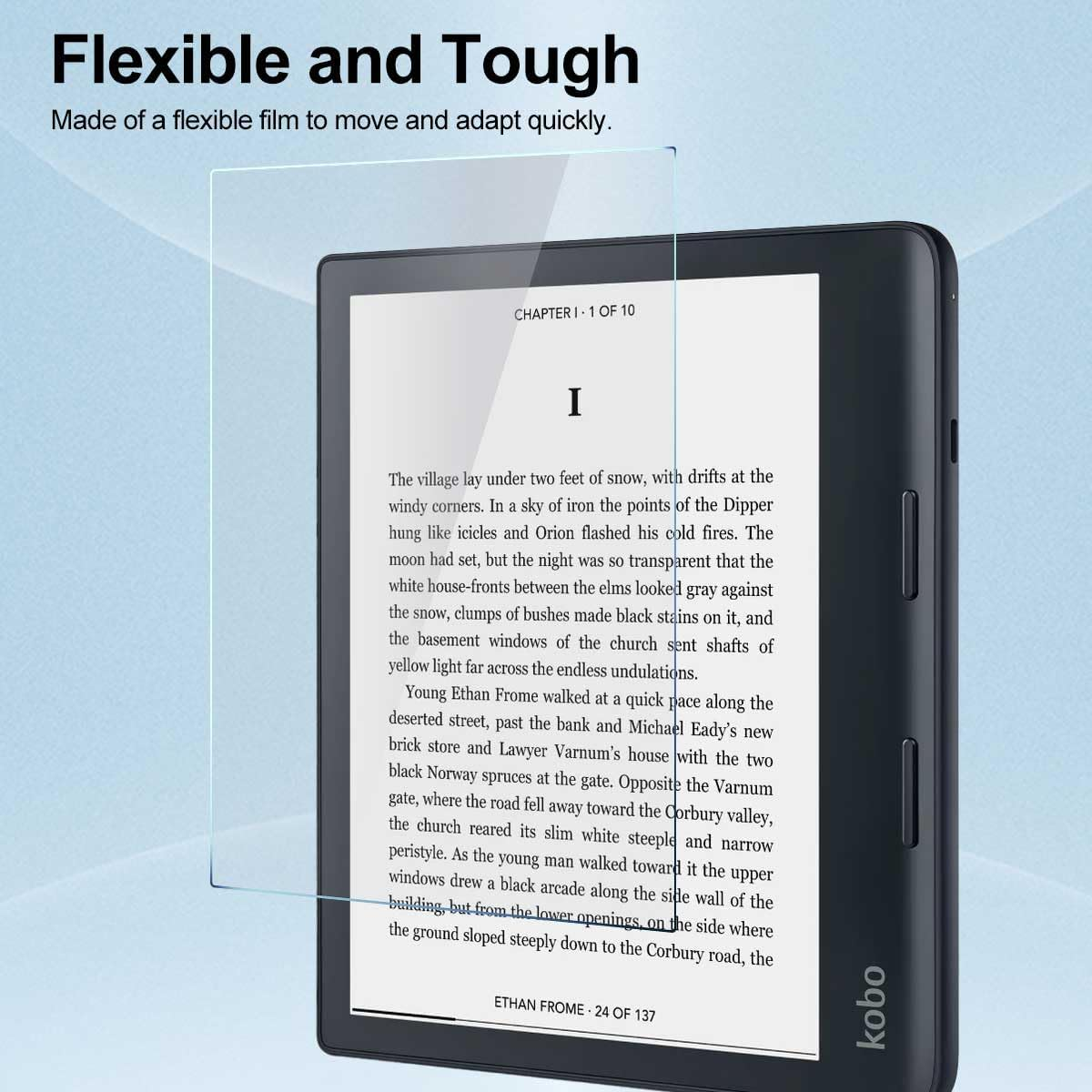 【2 Pack】T Tersely Screen Protector for Kobo Libra Colour, Premium Anti-Glare (Matte) PET Protective Film, Full-Coverage, Easy to Install image number 4