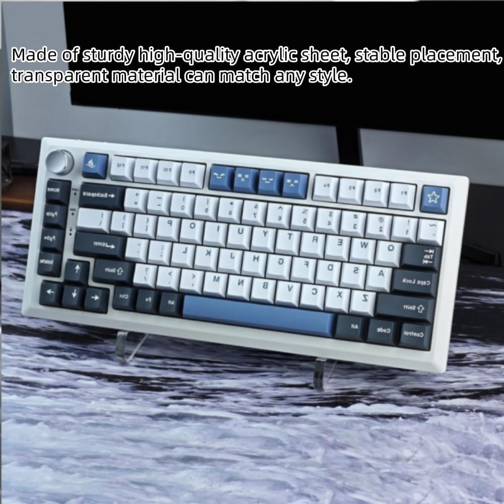 1Pcs 1-Tier Colorful Acrylic Keyboard Display Stand, Mechanical Keyboard Display Stand Keyboard Holder, Acrylic Stand Storage Stands for Mechanical Keyboard image number 3
