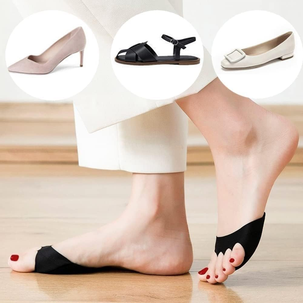7 Pairs Metatarsal Pads, Honeycomb Fabric Forefoot Pads Soft Anti-Slip Invisible Forefoot Pads, Breathable Ball of Foot Cushions for High Heels to Relieving Foot Fatigue, 7 Colors image number 3