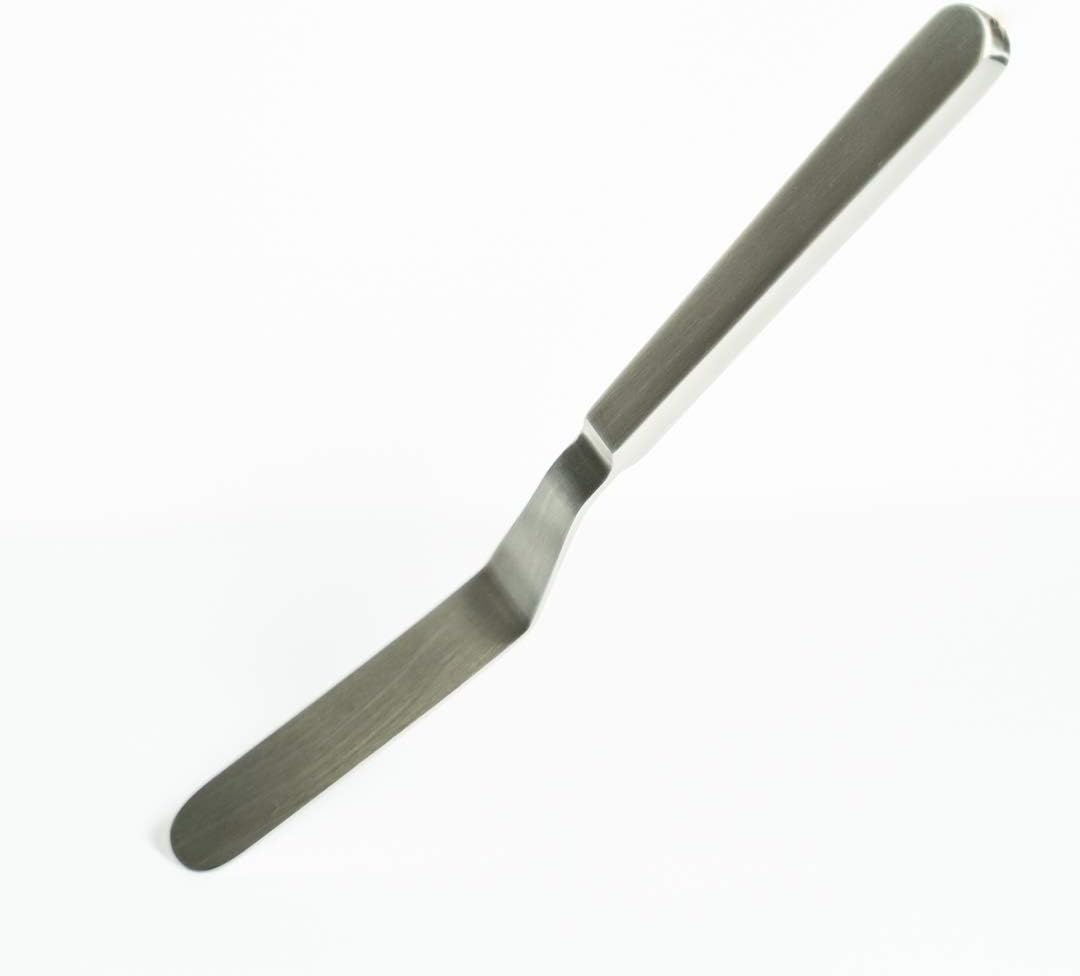 Chef'S Offset Spatula for Plating, Decorating, Cooking, Icing, Spreading, Natural Matte Stainless Steel 304. image number 1