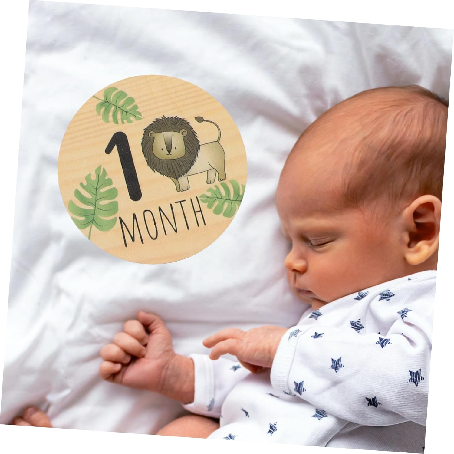 7Pcs Wooden Milestone Cards Boy Girl Months Newborn Announcement Signs Birth Decor Photo Props for Girl image number 4