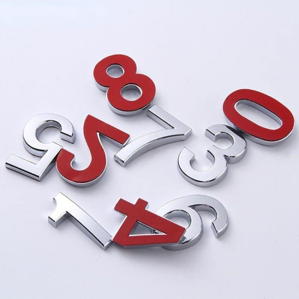 3 Inch Mailbox Numbers Adhesive 3D Number Sticker for Outdoor Indoor Apartment Office Hotel Home Door Plate Address Mail Box Number (Silver-3) - Black-2 image number 3
