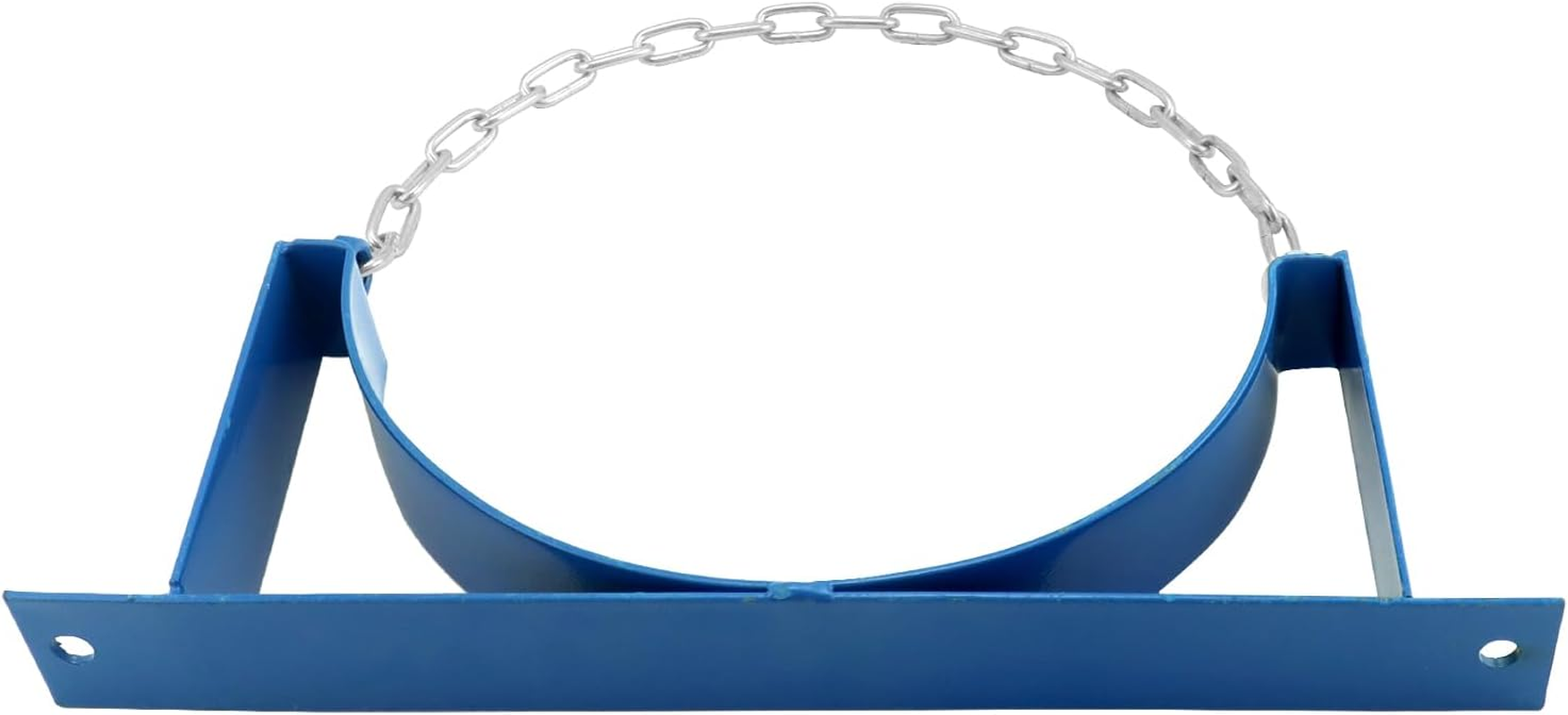 QWORK Steel Wall-Mounted Bracket for Cylinder, 2 Pack Durable Gas Cylinder Bracket with Screws and Safety Chain Supported image number 3