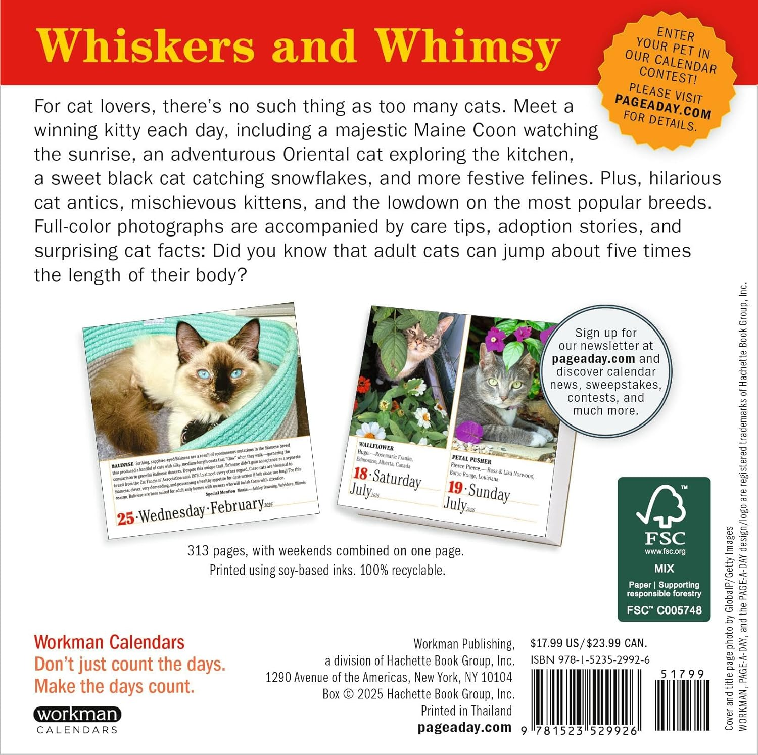365 Cats Page-A-Day Calendar 2026 image number 2
