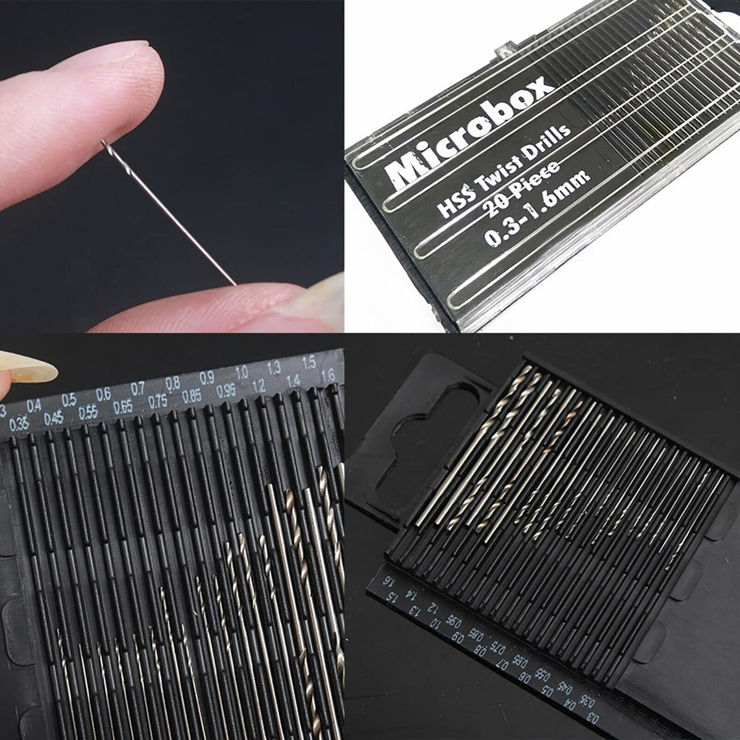 Hand Twist Drill Pin Vice 0.3-1.6Mm 20P Mini Micro Bit Jewellery Steel image number 4