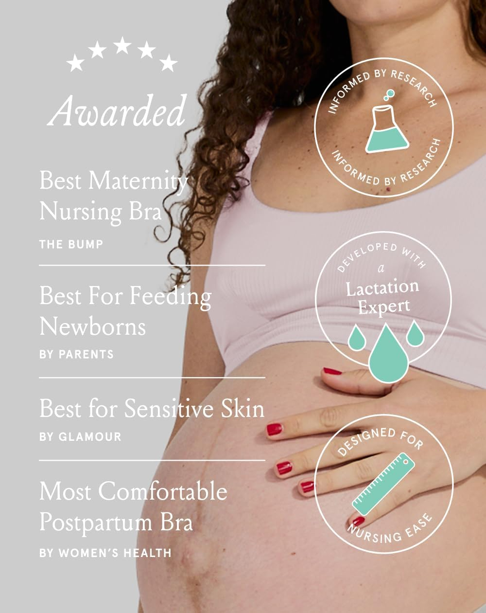 Bodily - Maternity, Nursing, Sleep Bra for Pregnancy through Breastfeeding - S-XL image number 6