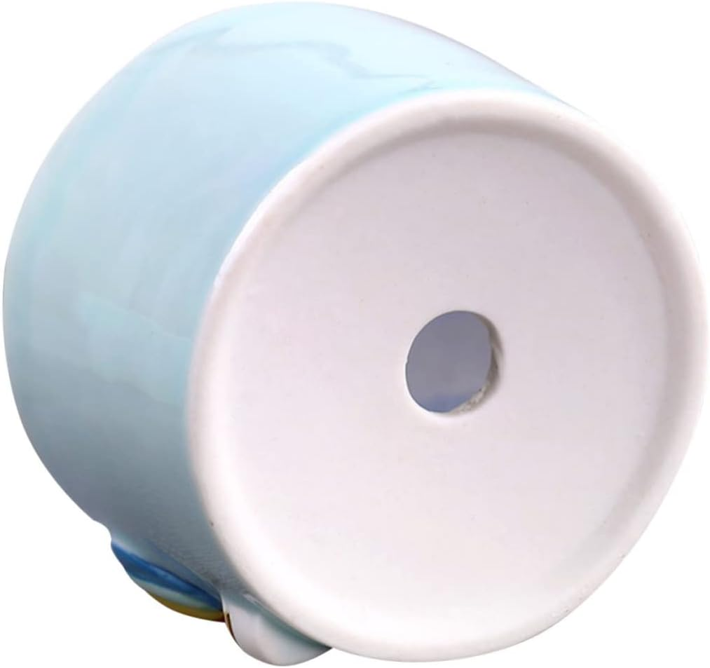 Ceramic round Succulent Container Cute Pot Plant Gardening Succulent Pot Artistic Flowerpot for Plant Lovers image number 3