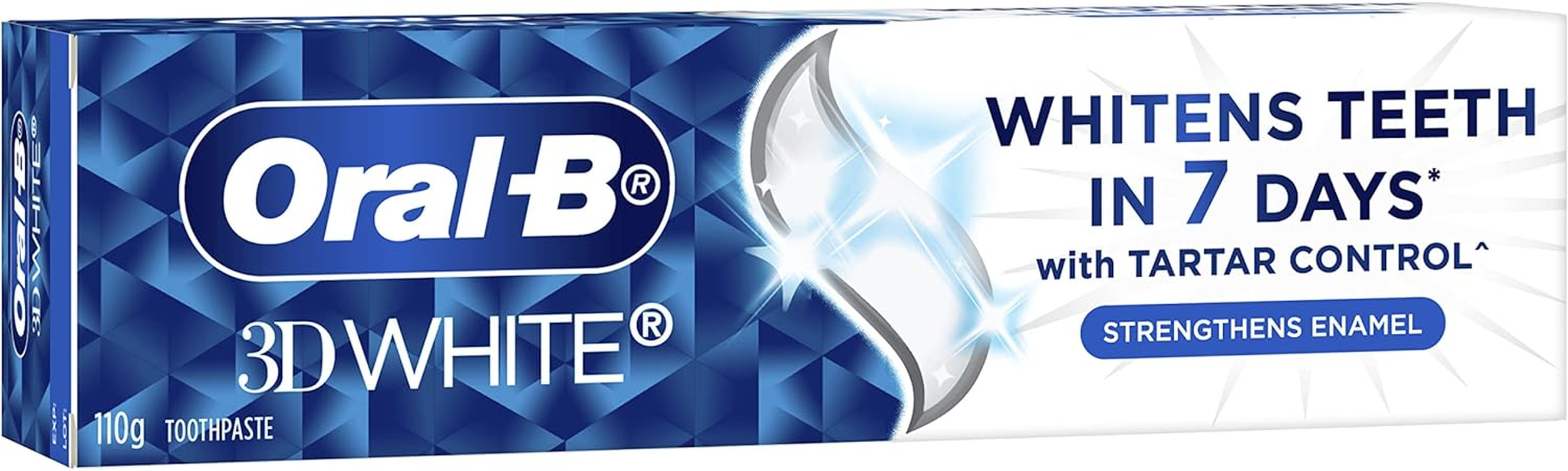 Oral-B 3Dwhite Strengthens Enamel Toothpaste 110G (Pack of 2) image number 3