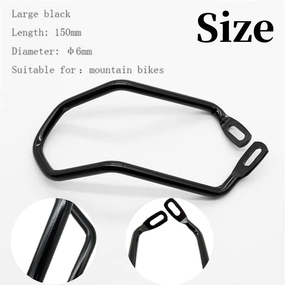 3Pcs Bicycle Rear Derailleur Protector, Steel Derailleur Guard, Bike Rear Derailleur Hanger Rear Gear Protector,Chain Stay Guard for Outdoor Mountain Road Cycling, Bike,Black Derailleur Guard, 150 Mm image number 6