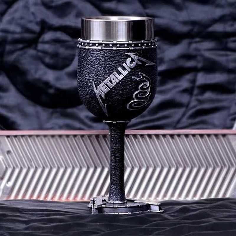 Metallica Nemesis Now B5222R0 Officially Licensed Black Album Goblet Wine Glass, 18Cm image number 5