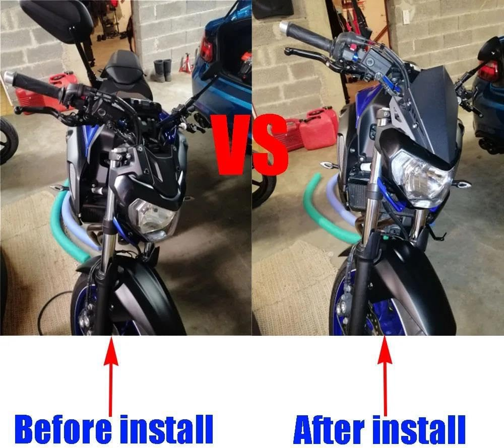 VEAEKNCFCB for Y&Amaha for MT-07 for FZ-07 2018 2019 2020 Motorcycle Parts Front Windshield Windscreen Wind Deflector Shield Fairing Motorcycle Wind Deflector Windscreen