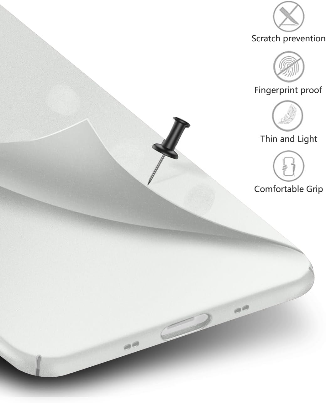 Bastmei for Iphone Air Case, Minimalist Phone Cases Extremely Light Ultra-Light Super Slim Thin Camera Protection Hard PC Cover for Iphone 17 Air 6.55" 2025 (Ash-Colored) image number 7