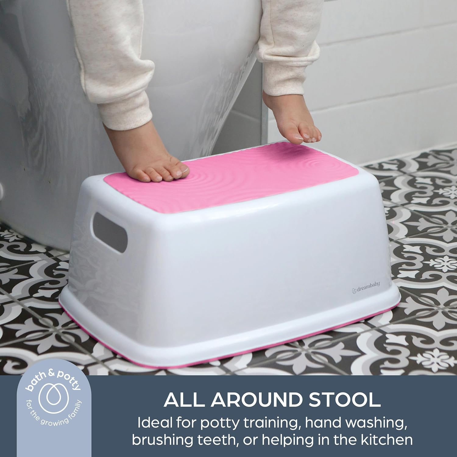 Dreambaby Toddler Step Stool, Plastic or Rubber, Pink, 26 X 38 X 16.5Cm image number 6