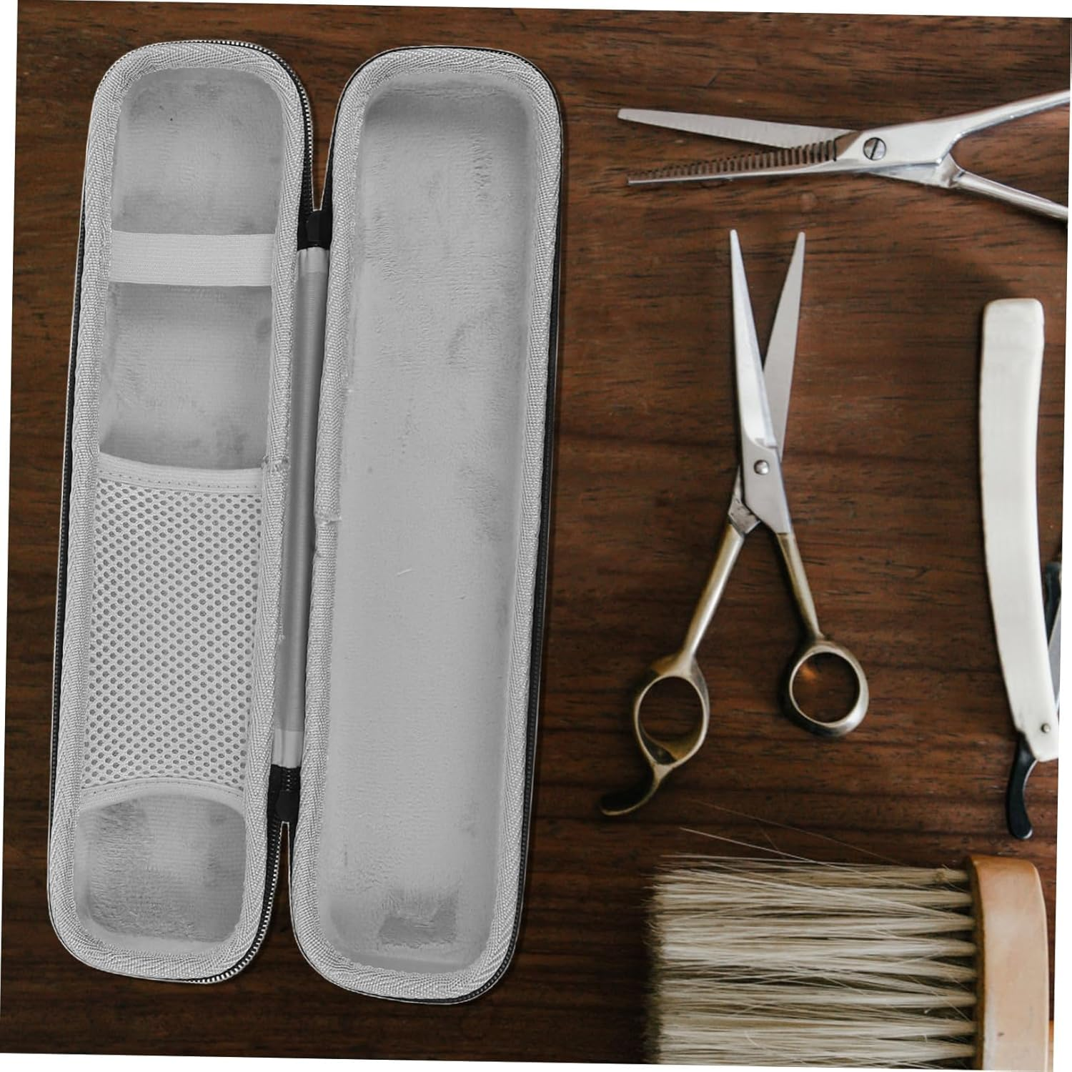 FRCOLOR Hair Straightener Case Eva Travel Holder Waterproof Stylish Storage Bag for Curling Iron Heat Resistant - Black image number 5