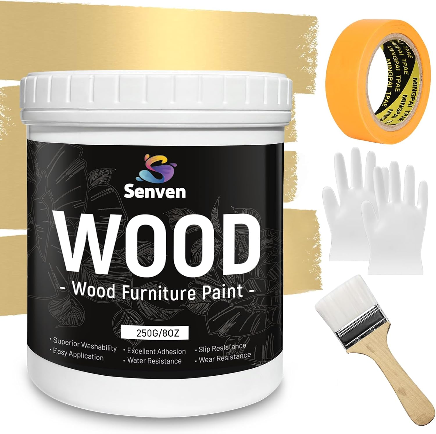 SENVEN Liquid Silver Leaf Paint High Gloss Multi Surface Rich Silver Paint for Metal, Wood, Plastic, Canvas, Appliance, Furniture Scratch Repair & Art Handcrafts 30Ml/1.5Oz Fast Drying Acrylic